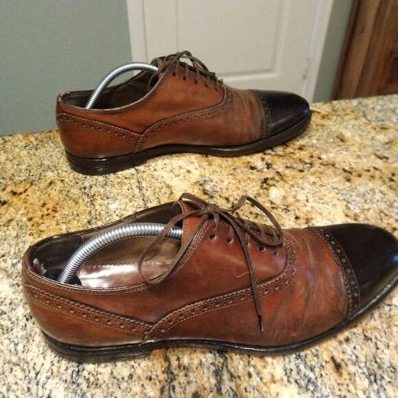 Mens Alexander McQueen Leather Derby Shoes sz 42 US 11.5 Brown Cap Toe main image 10